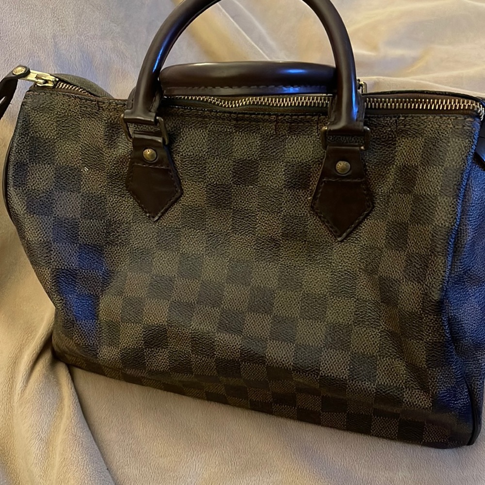 *REAL* Authentic - Louis Vuitton Speedy 30 Damier Satchel Brown Bag